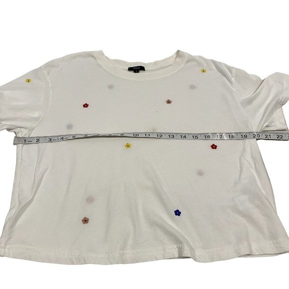 Rails The Boxy Crew White Multi-Color Daisy Embroidery Size S - Picture 7 of 8